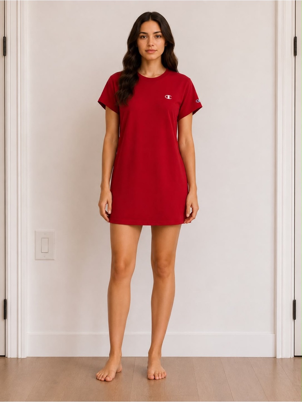 Champion Women's Crimson Logo Tee Dress